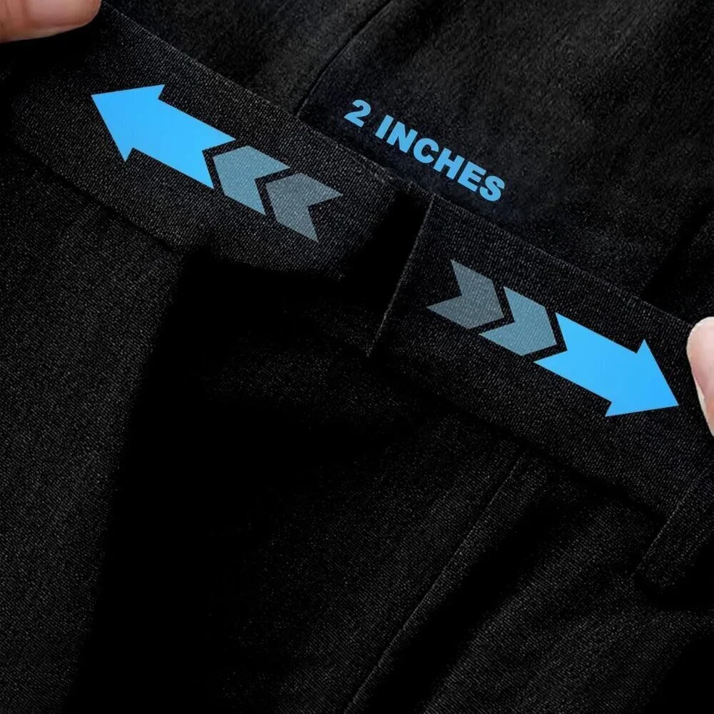 Men's Classic Fit Flat Front Dress Pants Expandable Waist Wrinkle Free Suit Pant